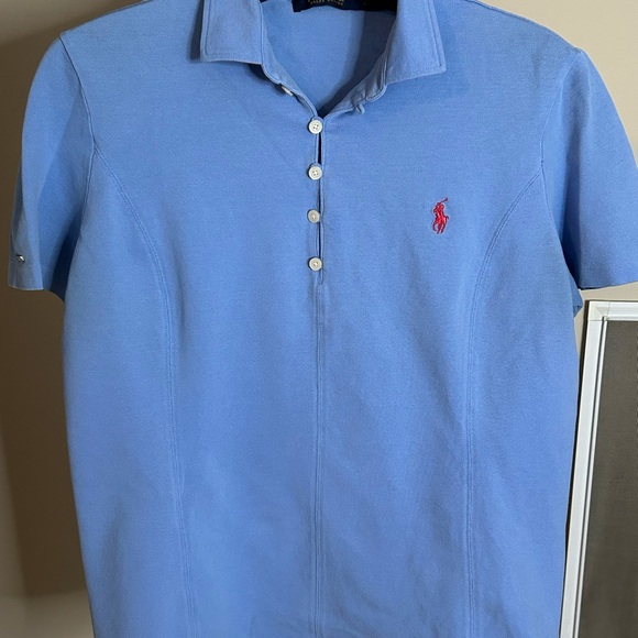 Ralph Lauren Tops - Ralph Lauren Ladies Light Blue Polo Shirt